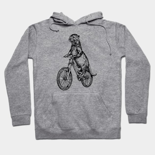 SEEMBO Otter Cycling Bicycle Bicycling Biker Biking Riding Bike Hoodie by SEEMBO